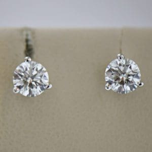14kw 1ctw round diamond stud earrings mid size vs 4