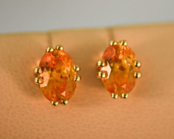 loliondo fanta orange spessartite garnet stud earrings