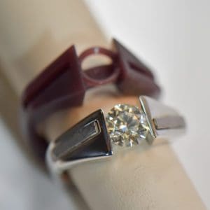 seans custom mens diamond ring with meteorite inlay 2