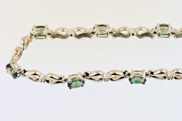 natural alexandrite and diamond tennis bracelet white gold 6