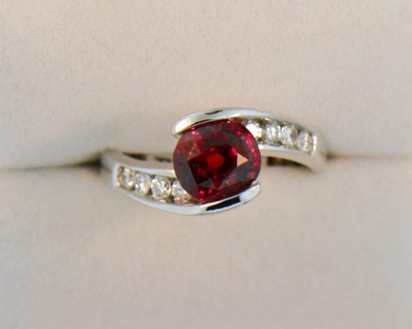 top gem 2ct burma red spinel bypass ring 5