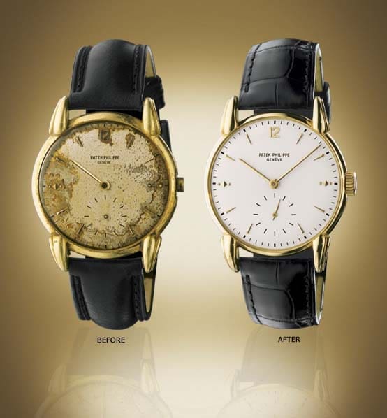 watch repair edited before and after patek philippe repair