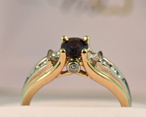 madagascar color change garnet and diamond ring 2