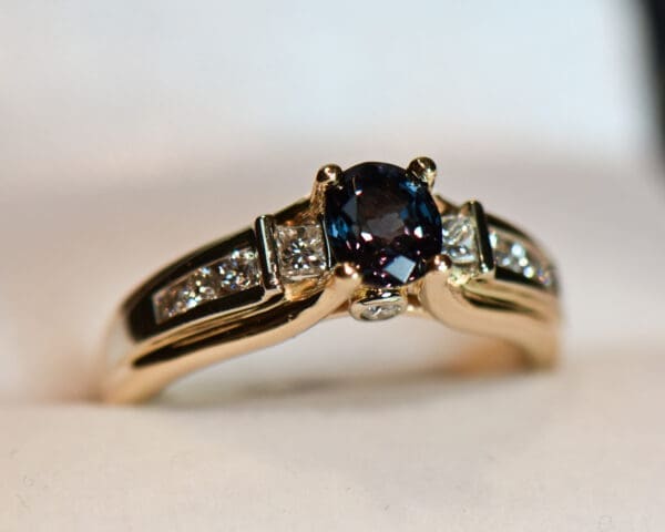 madagascar color change garnet and diamond ring 3