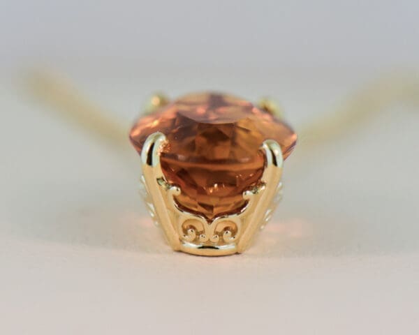 madeira citrine solitaire pendant in yellow gold scrollwork 2