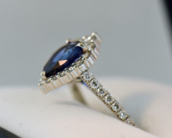 modern pear shape blue sapphire engagement ring 3