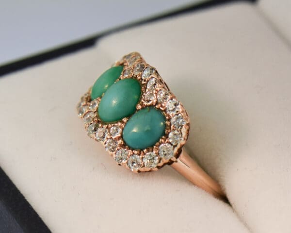 victorian persian turquoise and diamond ring 2