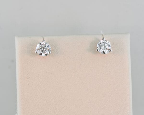 2ctw 1ct per ear lab diamond stud earrings