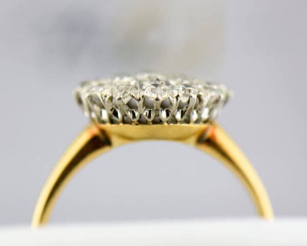 antique old european cut diamond cluster engagement ring 2