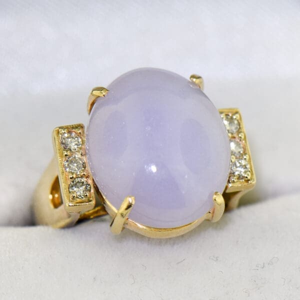 estate lavender jade and diamond ring 3