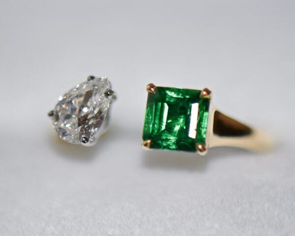 top gem zambian emerald and diamond two tone ring 4