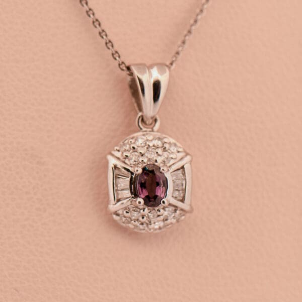 brazilian alexandrite and diamond pendant platinum 3