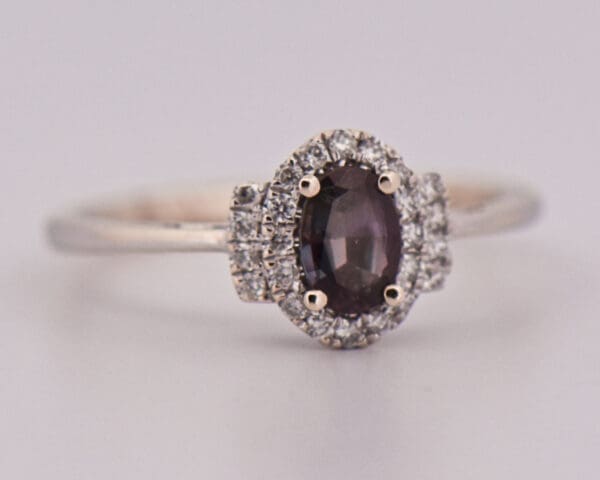 brazilian alexandrite and diamond ring with strong color change 5