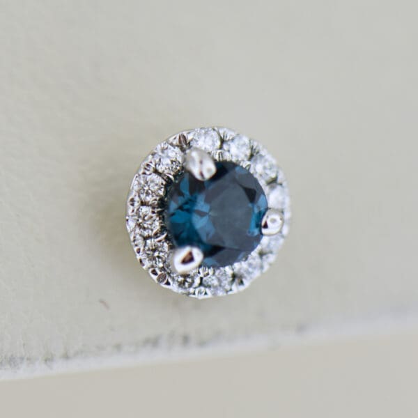 color change garnet halo stud earrings rare indigo garnet earrings 4