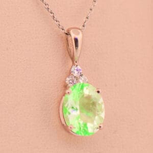 rare hyalite opal daylight fluorescent opal pendant 3