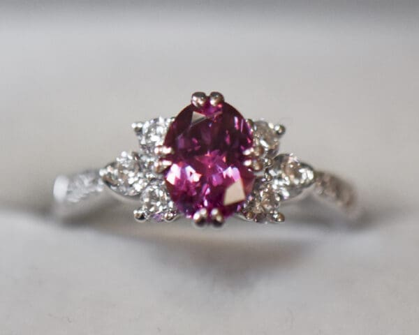 custom purple sapphire engagement ring white gold 5