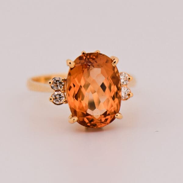 estate yellow gold and brazilian imperial topaz ring 4