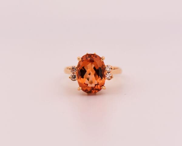 estate yellow gold and brazilian imperial topaz ring 5