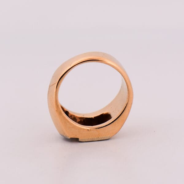 heavy yellow gold and diamond vintage mens ring larry rocz 2