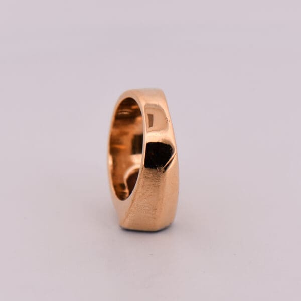heavy yellow gold and diamond vintage mens ring larry rocz 3