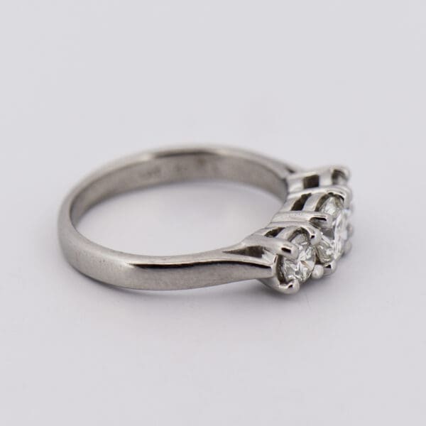 platinum diamond three stone ring 1ctw 2