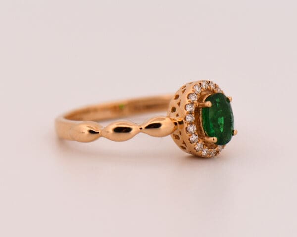 ruby sappire and emerald halo birthstone rings 3