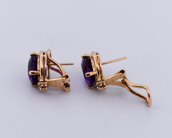 top gem dark purple amethyst earrings with omega backs 2