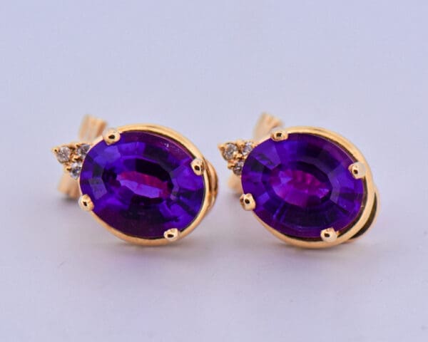 top gem dark purple amethyst earrings with omega backs 3