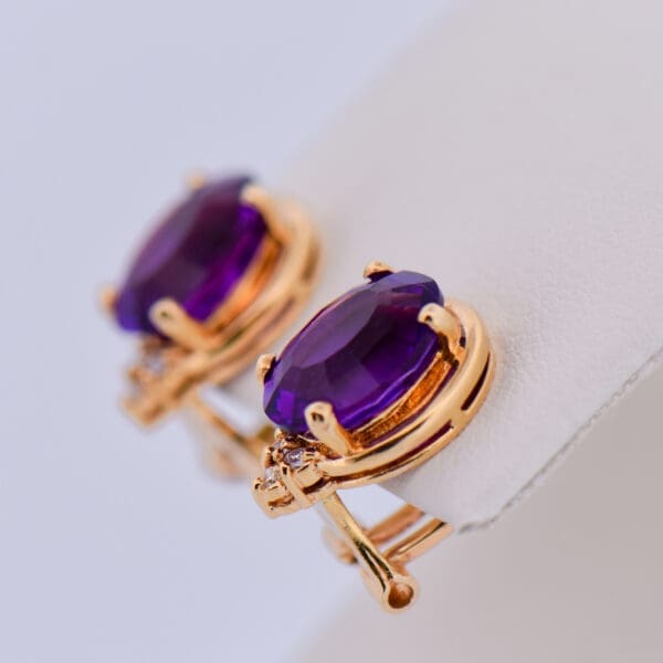 top gem dark purple amethyst earrings with omega backs 4