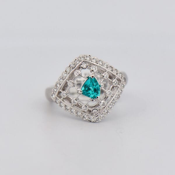 top gem teal brazilian paraiba tourmaline ring in platinum 4