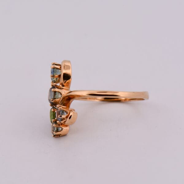 vintage multicolor montana sapphire freeform cluster ring 2