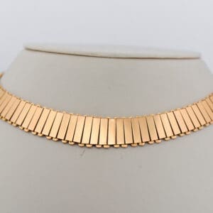 amazing vintage european 18k gold collar necklace