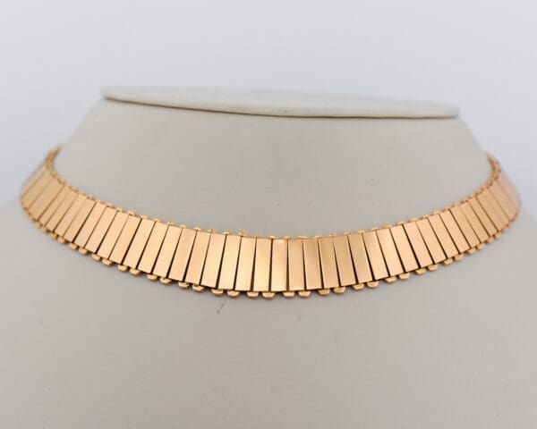 amazing vintage european 18k gold collar necklace