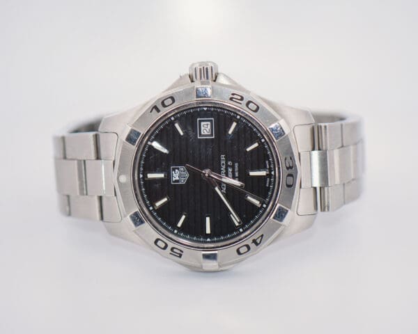 mens tag heuer aquaracer calibre 5 automatic wrist watch
