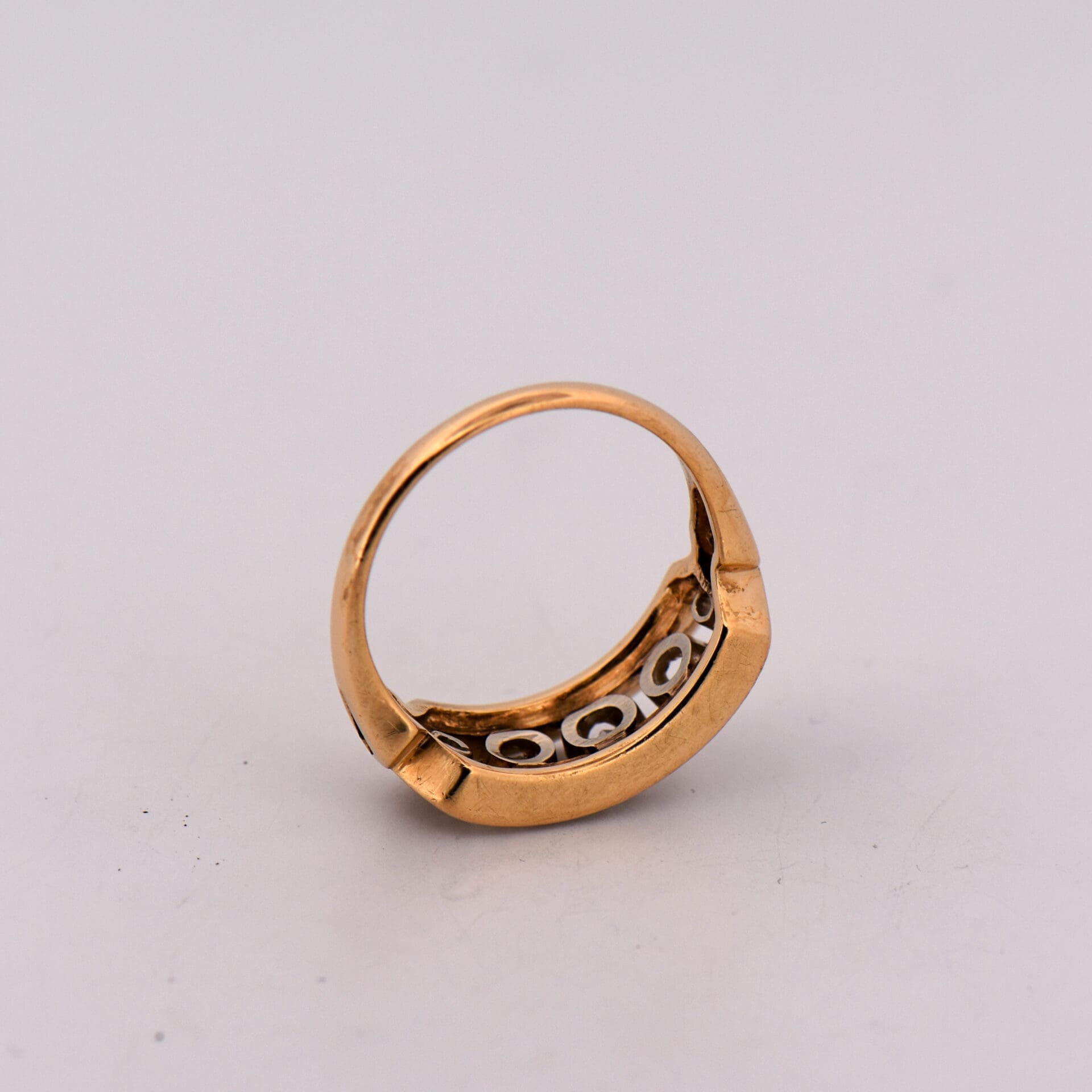 vintage gold and diamond 5 stone ring 2